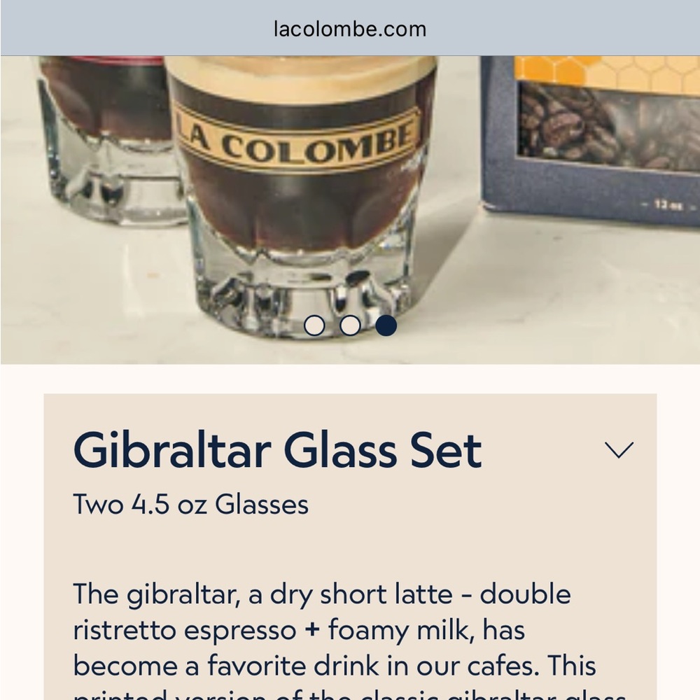 La Colombe Gibraltar Espresso Cup Set - Picture 5 of 6